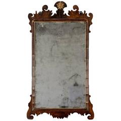 18th Century George II Walnut Wall Mirror