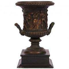 Antique Bronze Footed Jardinière with Insert