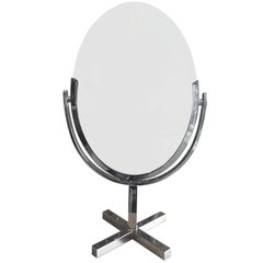 Charles Hollis Jones X-Base Vanity Mirror in Chrome