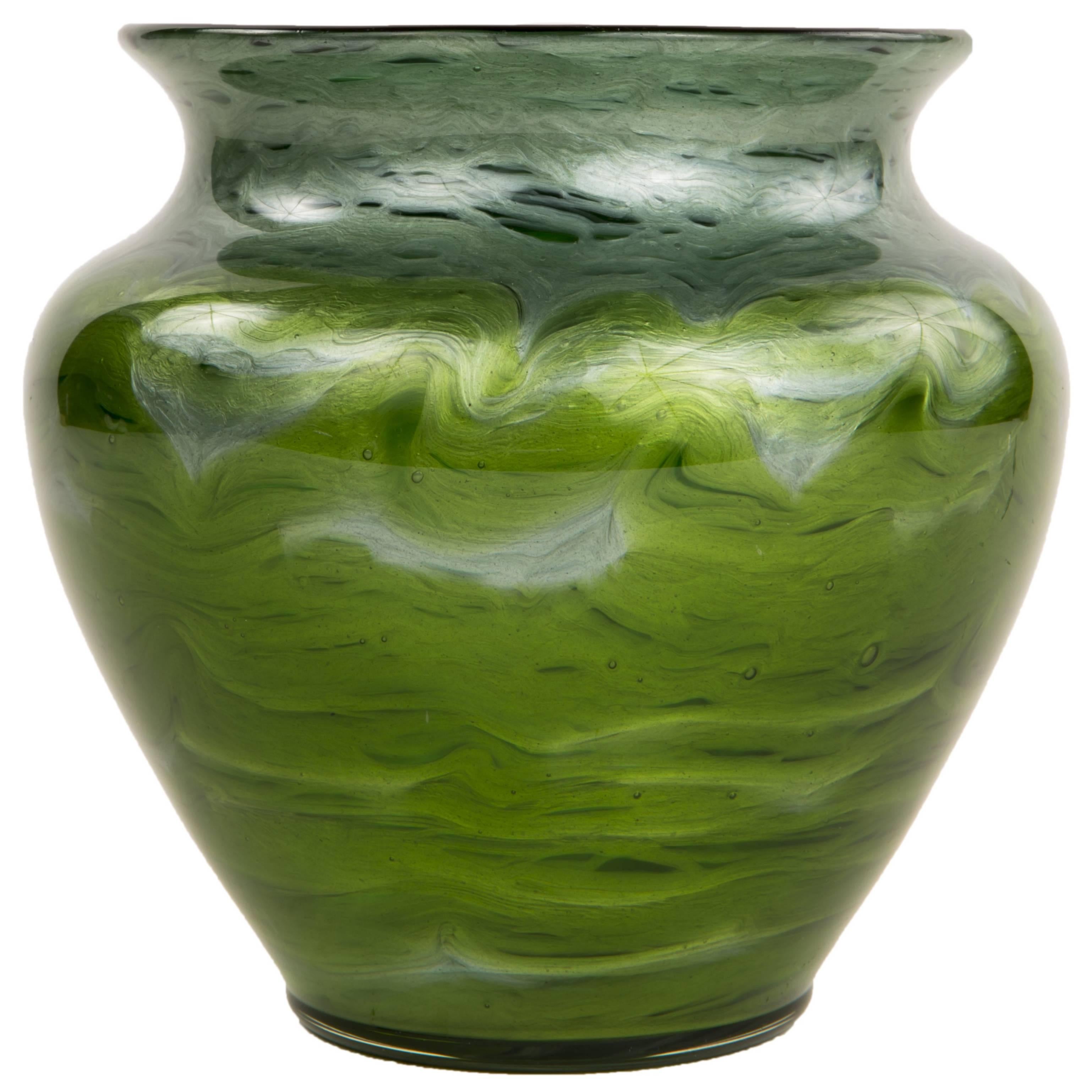 Austrian Art Nouveau Glass Vase by Loetz