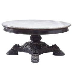 Large Highly Carved Anglo-Indian Table, Late 19th Century 5