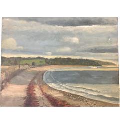 Used Painting Newport Rhode Island Third Beach November Sky