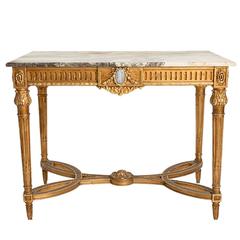 Marble-Top Center Table
