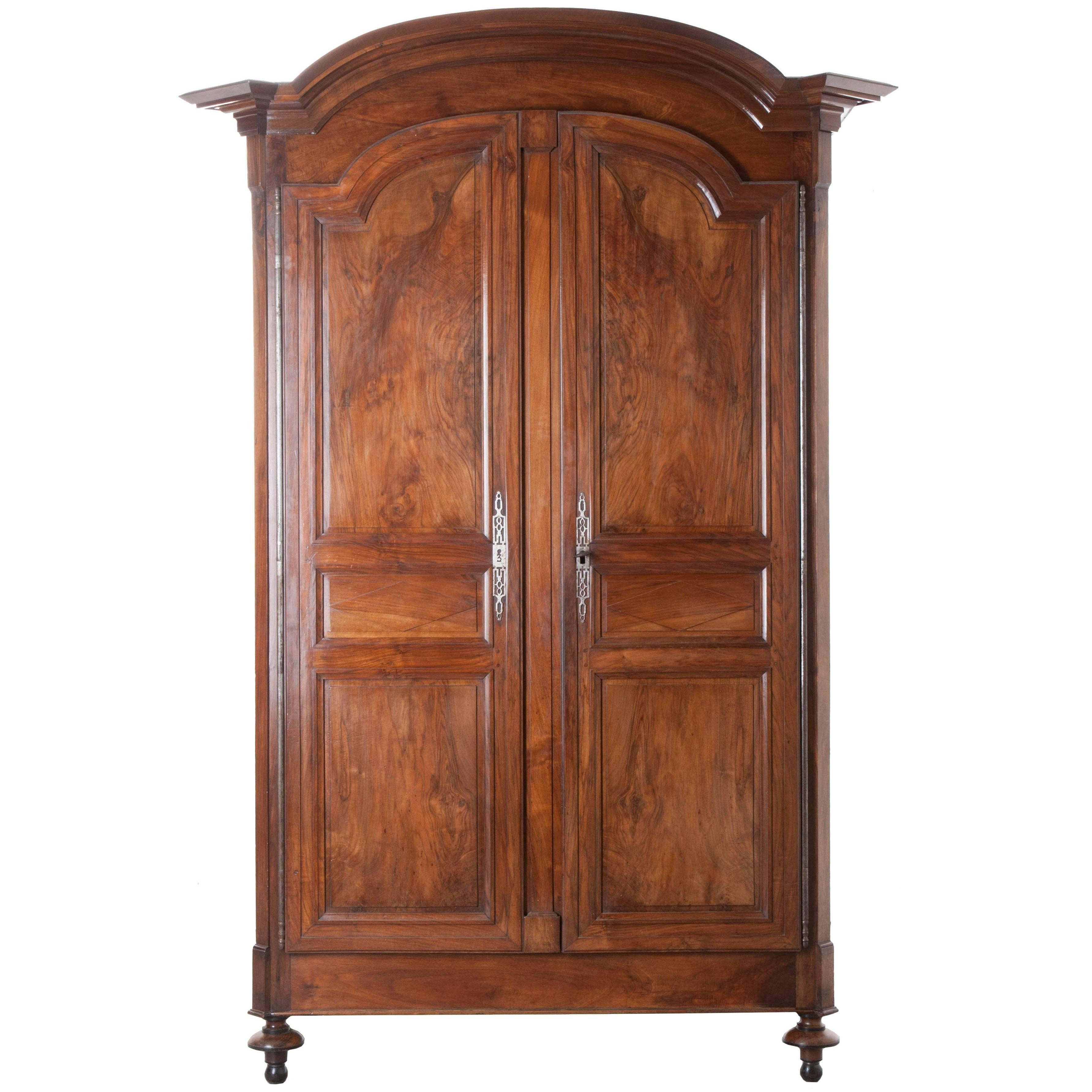 French Early 19th Century Grand Walnut Armoire