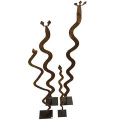 African Iron Snake Sculptures, 19th Century 10