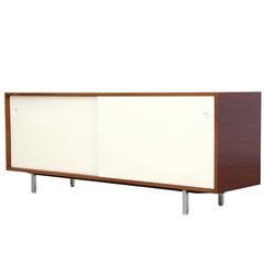 Vintage Mid-Century Sideboard, Indian Rosewood and White Doors