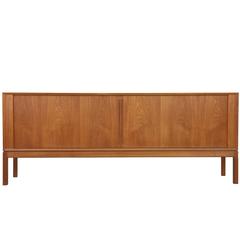 Danish Teak Sideboard with Tambour Doors by Aksel Kjersgaard