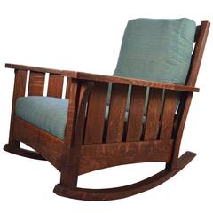 Antique Oversize Mission Lifetime Rocking Chair