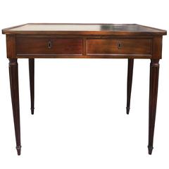 18th-19th Century French Writing Table with Leather Top