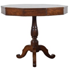 Italian Neoclassical Inlaid Decagonal One Drawer Centre Table, 19th Century