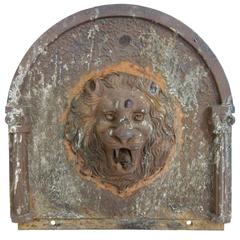 Cast Iron Lion Plaque
