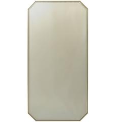 Elongated Octagonal La Barge Mirror with Brass Frame