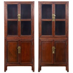 Pair of 19th Century Chinese Hardwood Cabinets