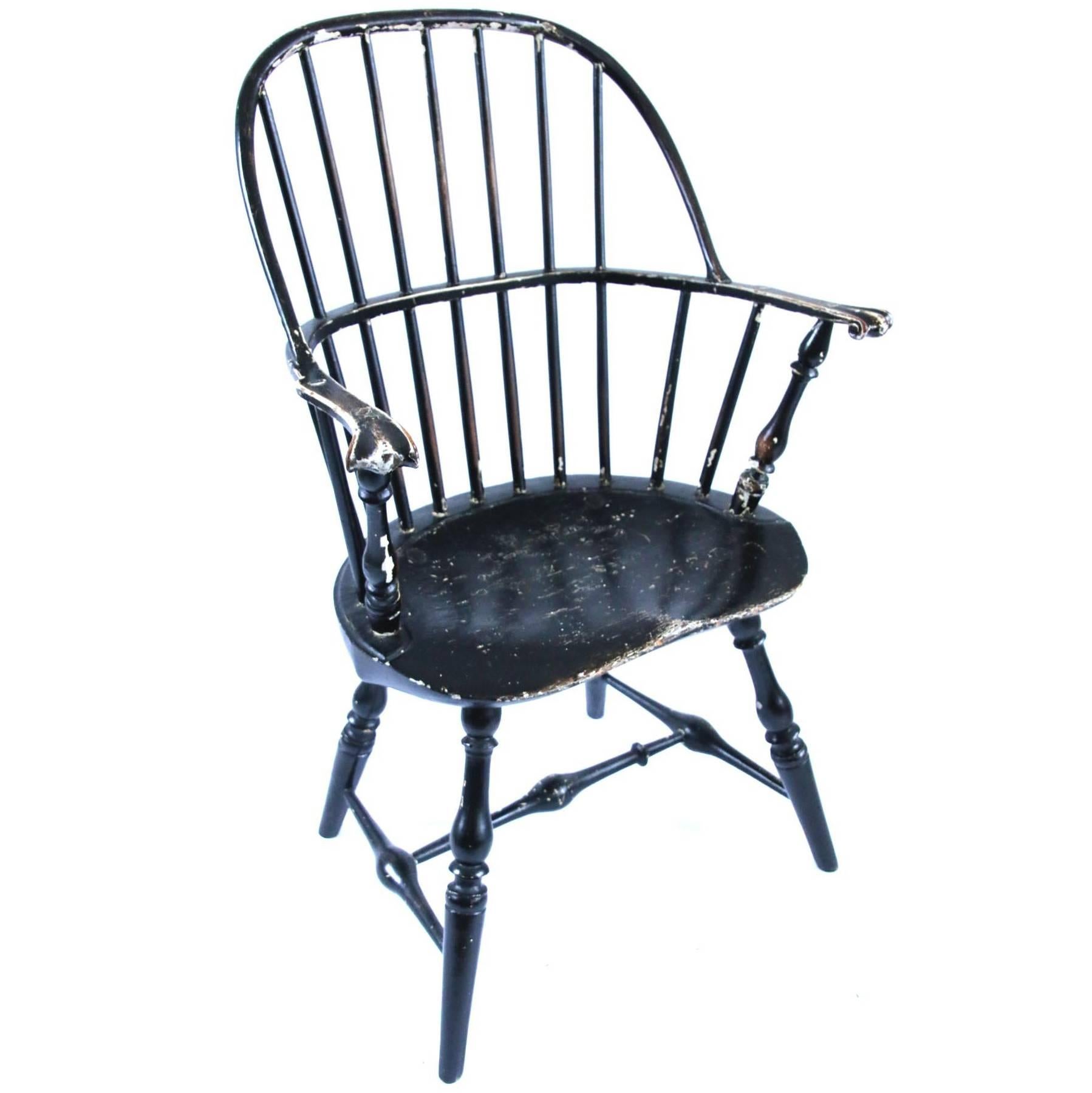 18th Century Pennsylvania Knuckle Arm Windsor Chair