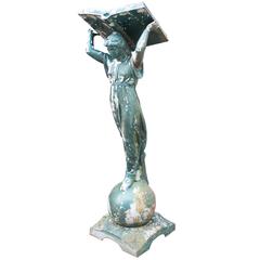 Antique Lectern in the Form of a Woman Holding Aloft the Book of Knowledge