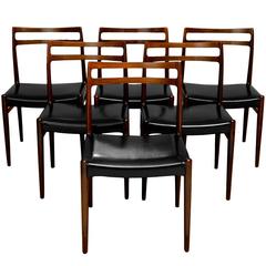 Set of Six Moller Rosewood Dining Chairs
