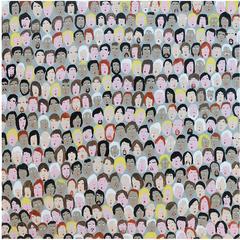 '382 Followers' Portrait Painting by Alan Fears Folk Art Pop Art