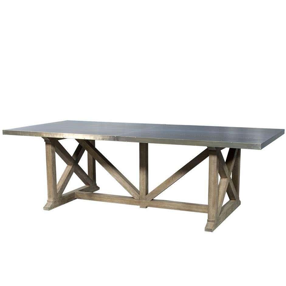 Industrial Rustic Metal Top Dining Table At 1stDibs Rustic Industrial industrial-rustic-metal-top-dining-table-at-1stdibs-rustic-industrial