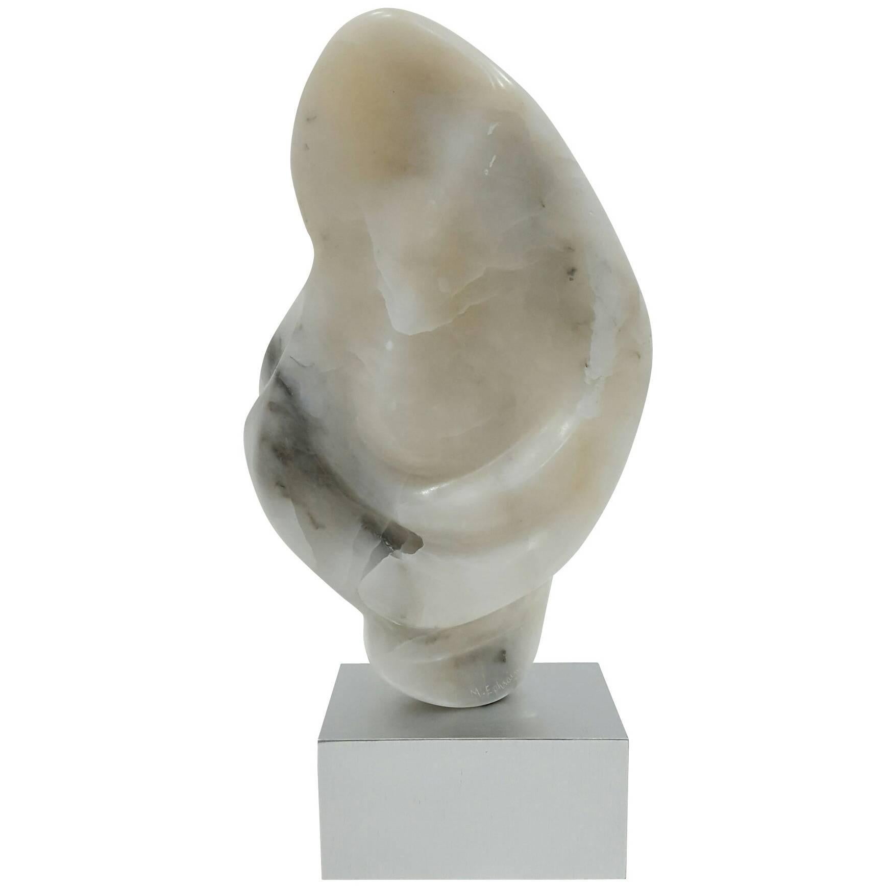 19th Century Abstract White Marble Sculpture