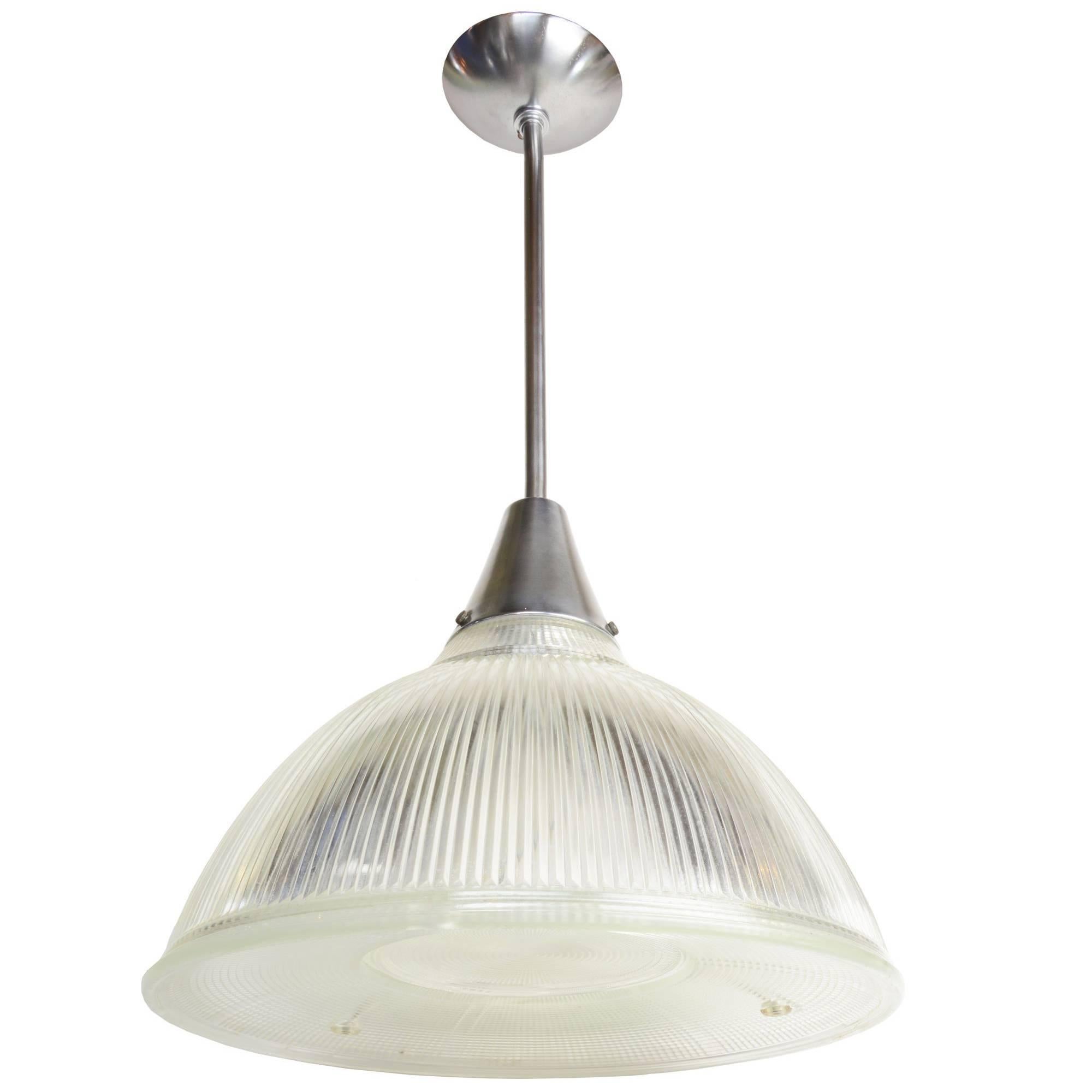 1940s Holophane Industrial Double Pendant Lamp at 1stdibs