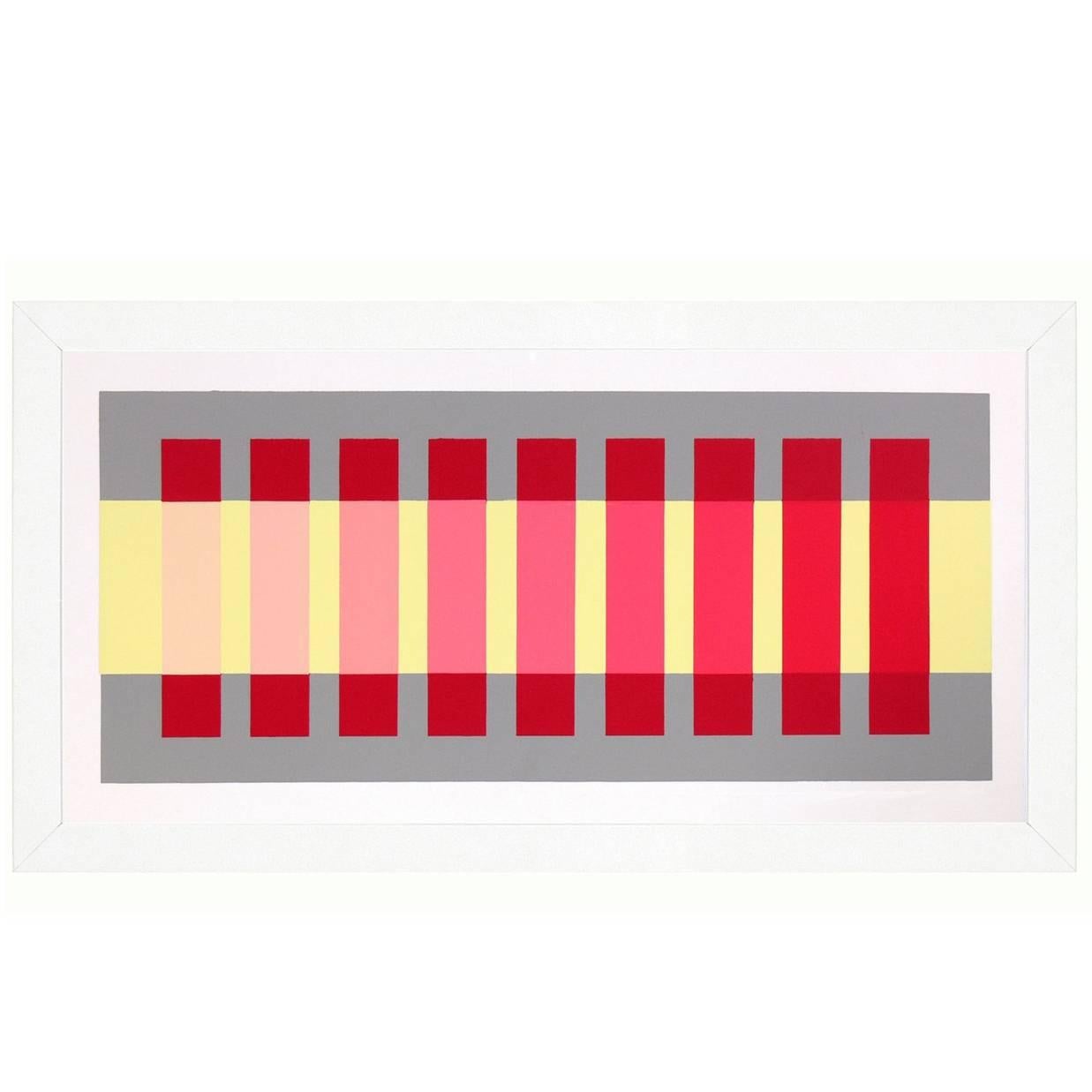 Abstrakte Lithographie von Josef Albers aus der Interaktion von Farben im Angebot