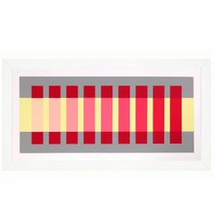 Lithographie abstraite de Josef Albers tirée de l'interaction de la couleur