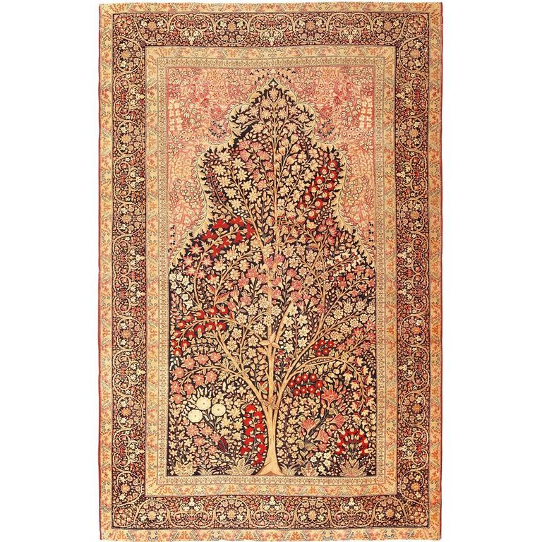 Tree of Life Design Kerman Rug at 1stDibs