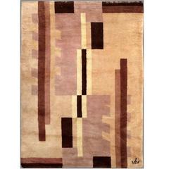 Rug, 20th Century, Art Deco Carpet Signed by Windels