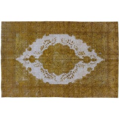 Distressed Gold Overdyed Rug