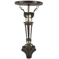 Antique Empire Style Pedestal Table 