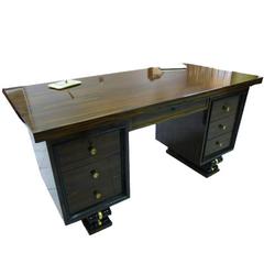 1930s, Art Deco, French, Macassar Desk 4