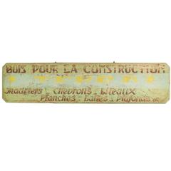 French Antique Builders Merchant Sign, circa 1900