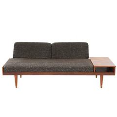 Small Sofa in Wood and Fabric