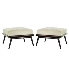 Pair of T.H. Robsjohn-Gibbings for Widdicomb Ottomans