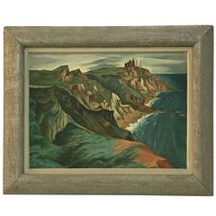 Francis Peabody Colburn 1930s "Cliffs" Block Island Painting