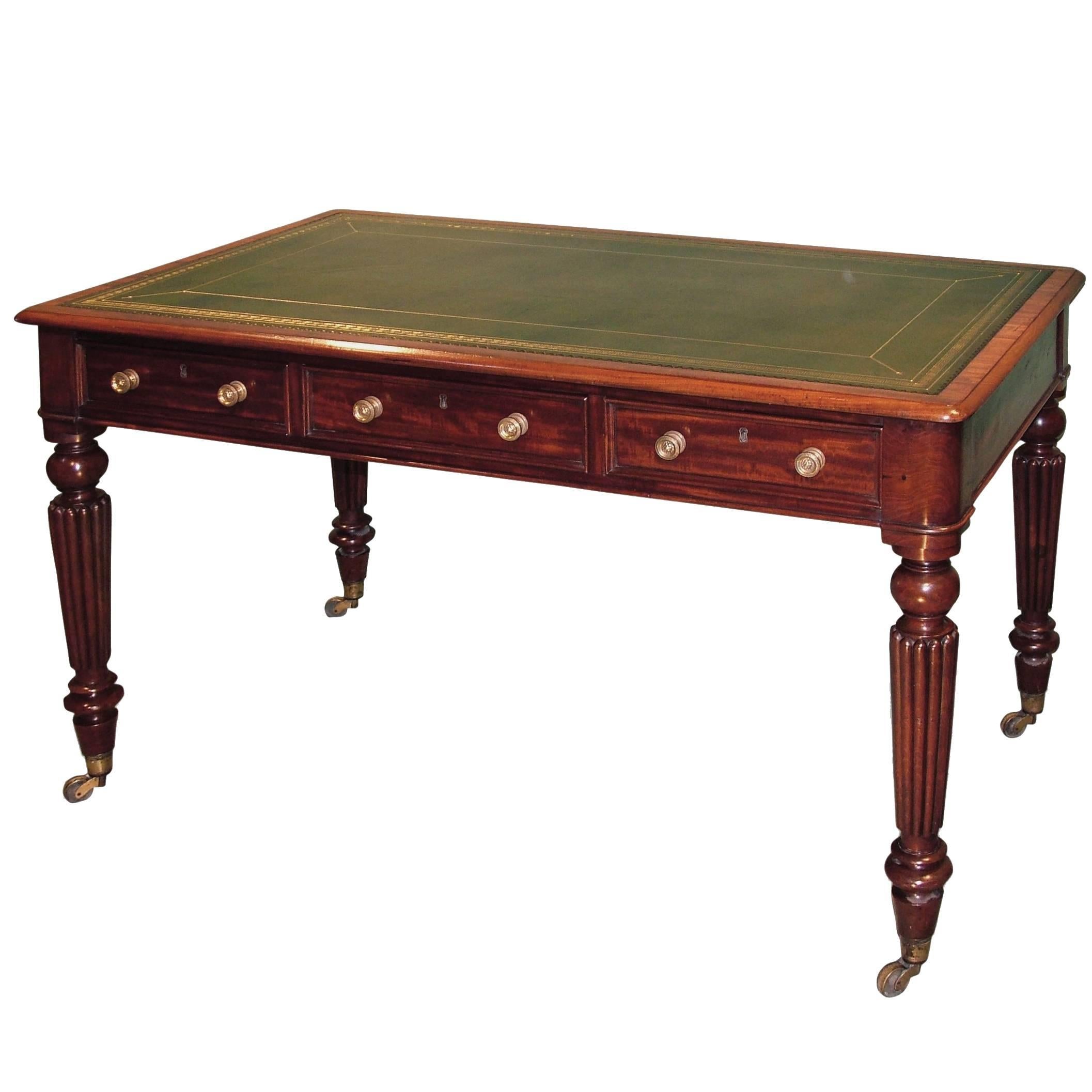 19th Century William IV period Mahogany Writing Table.