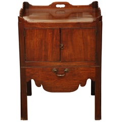 Early 19th Century English Bed Side Table in Mahogany
