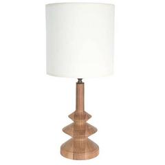 Minor Turned Walnut Table Lamp