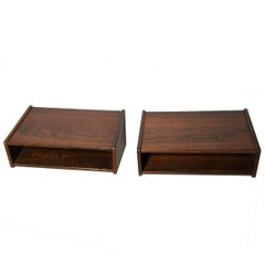 Floating Danish Rosewood Nightstands or Shelves