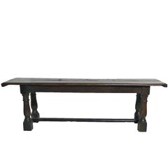 English Carved Oak Refectory Table, circa 1750