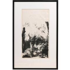 Edward McCluney Signed Etching "Day Dreaming" 8