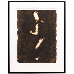 Paul Chojnowski "Figure in Darkness" Burn Drawing