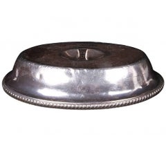 Gorham Silver Soldered Oval Entree Cover with Caryle Hotel Logo, circa 1930