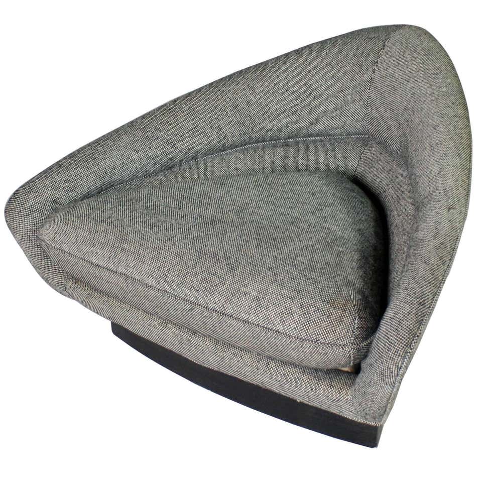 Adrian Pearsall Style Triangle Chair at 1stDibs | triangle shaped chair