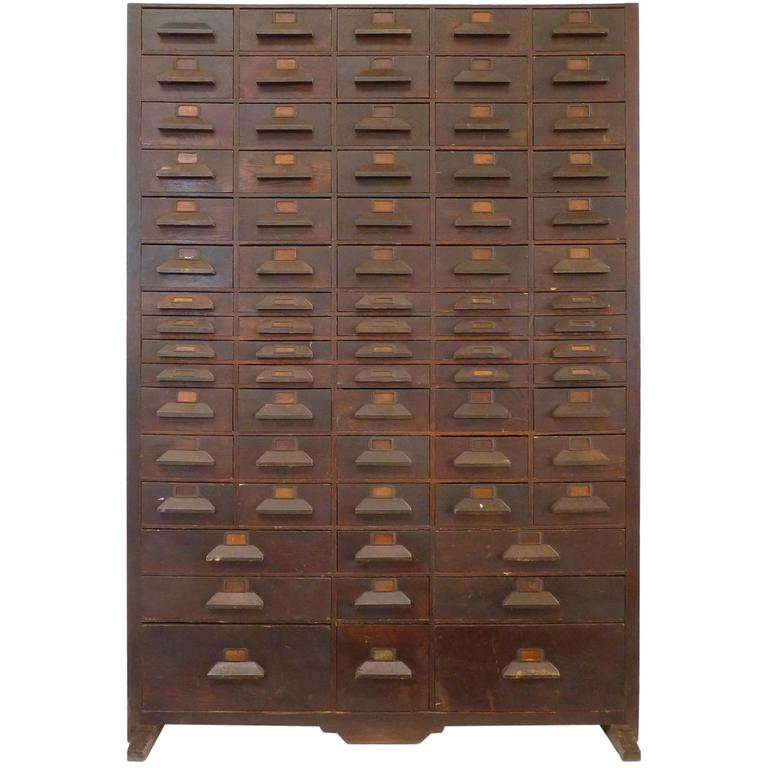 Monumental Wood Multi Drawer Cabinet For Sale At 1stdibs