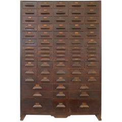 Monumental Wood Multi-Drawer Cabinet