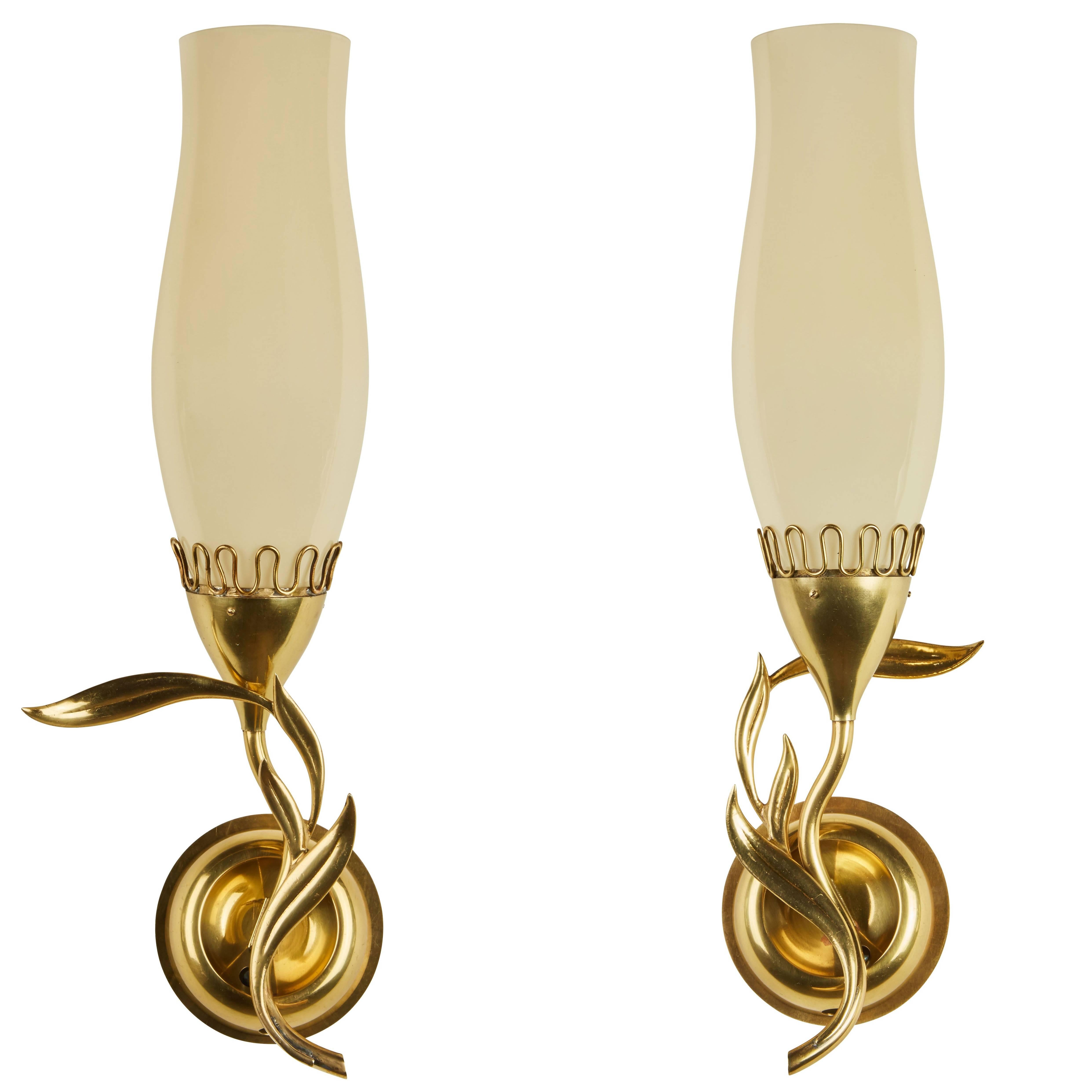 Unique Pair of Sconces by Paavo Tynell for Taito Oy