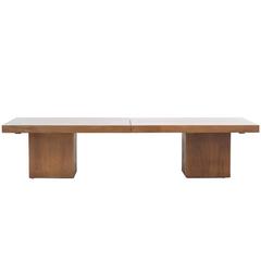 Mid-Century Modern Extending Brown Saltman Coffee Table by John Keal