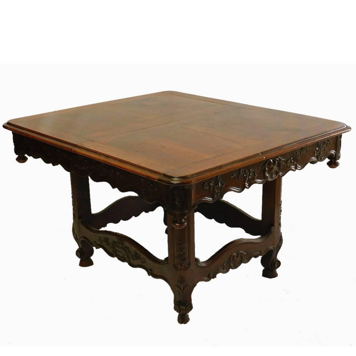 French, Provincial Dining Table Extending, Provencal, Louis Three Leaves