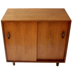 Mid-Century Small Walnut Credenza by Stanley Young for Glenn of California